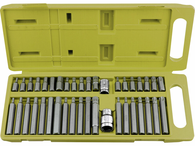40-dielna sada bitov Cr-V Imbus, Torx, tischran