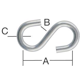 Vormann hák - S   47,5 x 10 x 6mm /2ks/  007900255AV
