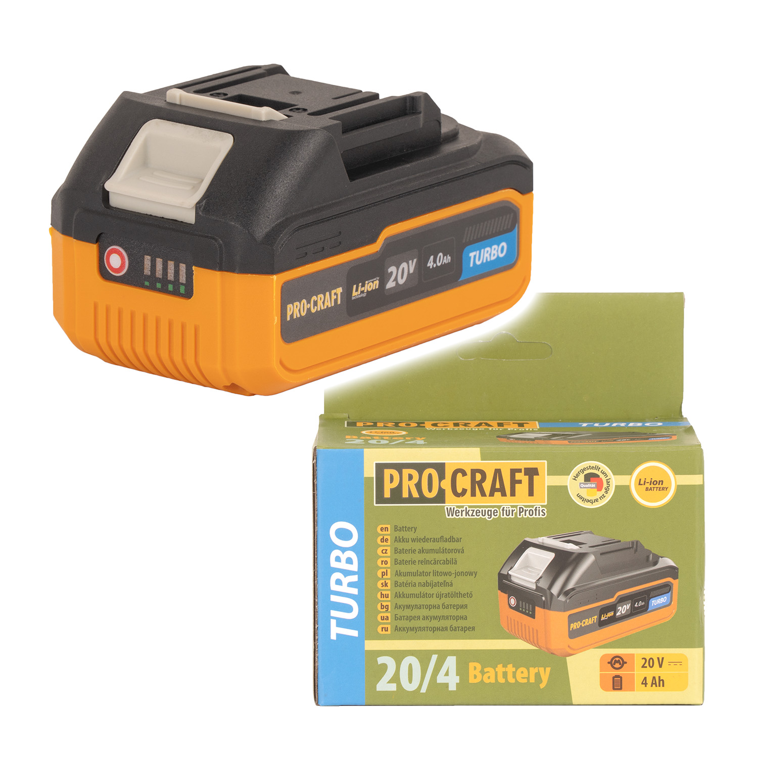 PROCRAFT akumultor Li-Ion 20V 4Ah TURBO